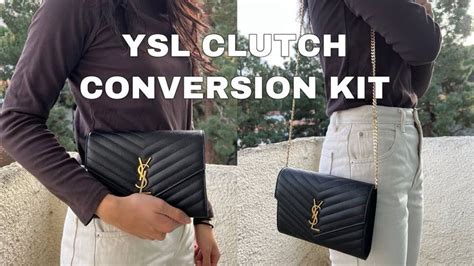 ysl clutch into crossbody|More.